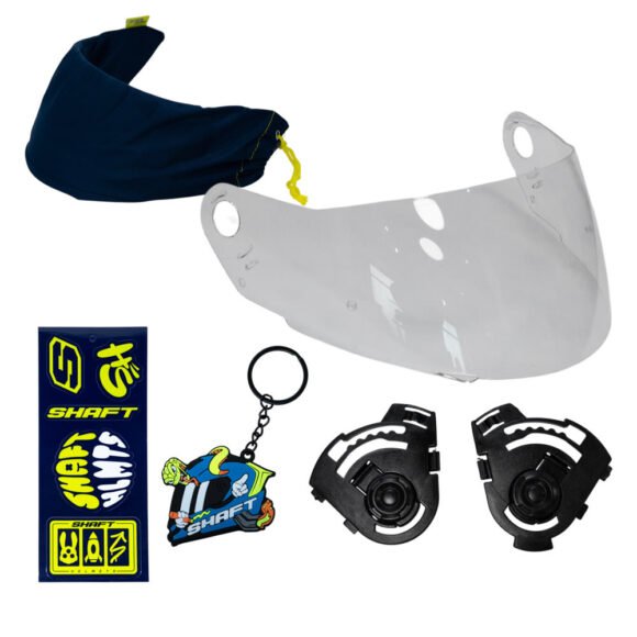 CASCO SHAFT 502 SP Solid Ng/Gold Integral DOT Acreditado - Imagen 6