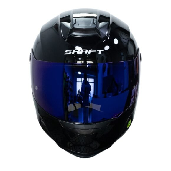 CASCO SHAFT 502 SP Solid Ng/Azul Integral DOT Acreditado - Imagen 5