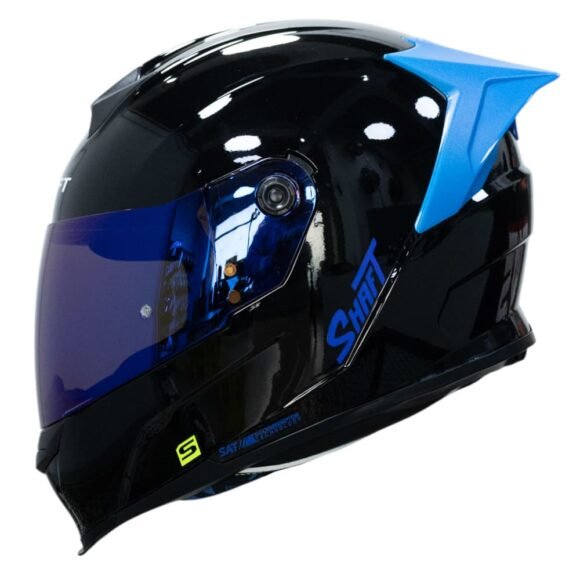 CASCO SHAFT 502 SP Solid Ng/Azul Integral DOT Acreditado - Imagen 4