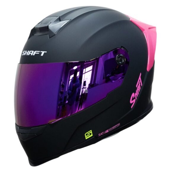 CASCO SHAFT 502 SP Solid Ng/Morado Integral DOT Acreditado