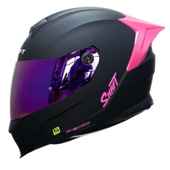 CASCO SHAFT 502 SP Solid Ng/Morado Integral DOT Acreditado - Imagen 2