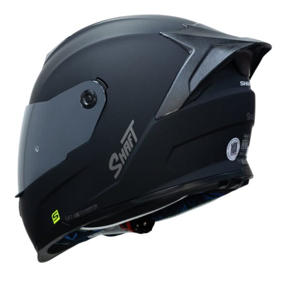 CASCO SHAFT 502 SP Solid Ng/Silver Integral DOT Acreditado - Imagen 3