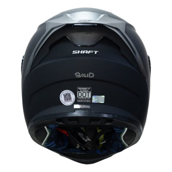 CASCO SHAFT 502 SP Solid Ng/Silver Integral DOT Acreditado - Imagen 6
