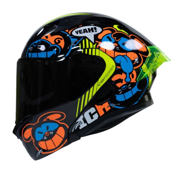 Casco ICH 3120 Turn On Nj.N SM Abatible con Sun Visor Certificación dot 3cv